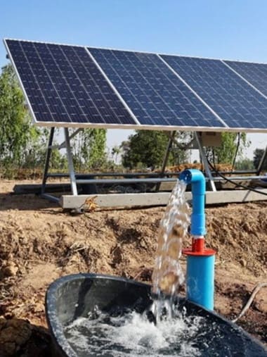 Seven solar-powered-water pump